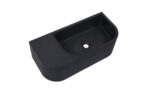 New Concrete Cement Wash Basin Counter Top Matte Black Wall Hung Basin