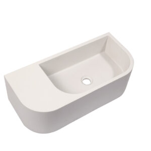 New Concrete Cement Wash Basin Counter Top Matte White Wall Hung Basin