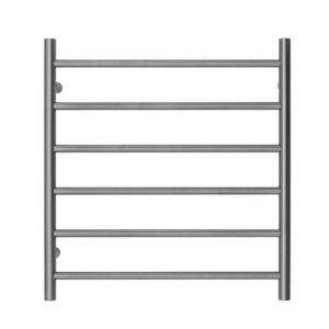 Premium Brushed Chrome Towel Rack - 6 Bars  Round Design  AU Standard  650x620mm Wide