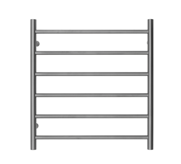 Premium Brushed Chrome Towel Rack - 6 Bars  Round Design  AU Standard  650x620mm Wide