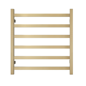 Premium Brushed Gold Towel Rack - 6 Bars  Square Design  AU Standard  650x620mm Wide