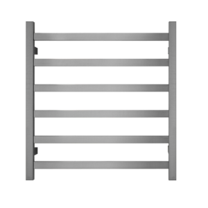 Premium Gunmetal Heated Towel Rack - 6 Bars  Square Design  AU Standard  650x620mm Wide