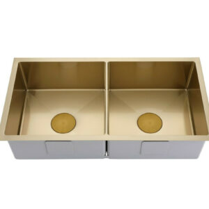 2023 Burnished Brass Gold stainless steel 304 double bowl kitchen sink