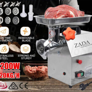 1.63HP Commercial Meat Mincer- Electric Grinder & Sausage Maker Filler 1200W