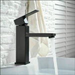 2021 Square Cube  basin mount tap low faucet Matte Black tap mixer spout