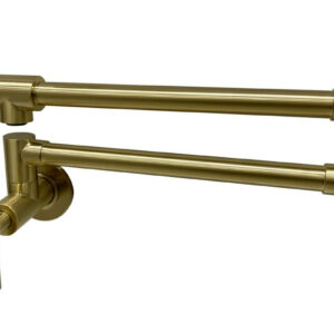 2023 Brushed Gold Kitchen tap Wall Mounted Pot Filler Single Cold Water inlet