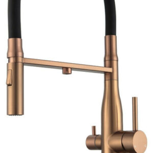 2024 WELS Kitchen Mixer brushed Copper Pull Out Spray 3 way filter Faucet s/s 304 Tap