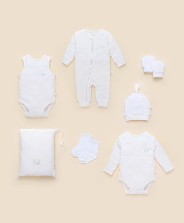 6PC Essentials Pack - Pure White -Newborn