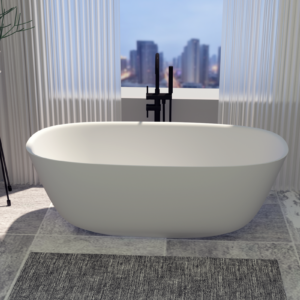 Compact Freestanding Cast stone - Solid Surface Bath 1500mm Length