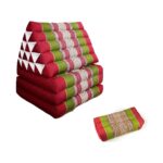 Jumbo Thai Triangle Pillow THREE FOLDS R-Gre + Arm/Leg Rest Block