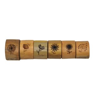 Set of 6 Bamboo Napkin Ring Living and Dinning