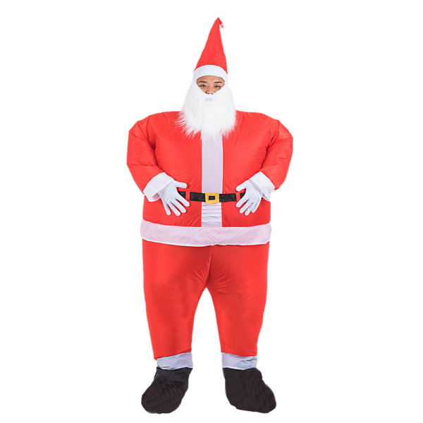 Inflatable Santa Costume Fan Operated One Size Fits All Quick Inflate Lightweight