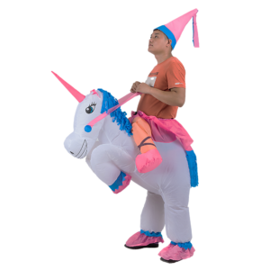 Inflatable Unicorn Costume Adult One Size Fan Operated Lightweight Suit