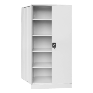 Lockable Steel Storage Cabinet 5 Shelves 185x90x40cm Office Gym Gray