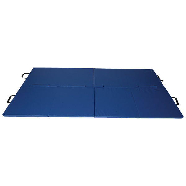 Exercise Mat 240x122cm Foldable Gymnastics Martial Arts Yoga Cushion Blue