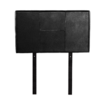 Single Bed Headboard Black PU Leather Adjustable 980x560mm Elegant Stitched