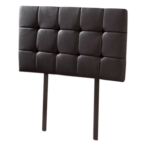 Single Bed Headboard Tufted PU Leather Adjustable 980x560mm Black