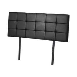 Double Bed Tufted Headboard Adjustable 1430x560mm PU Leather Black