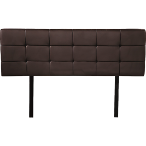 Double Bed Tufted Headboard Brown PU Leather Adjustable 1430x560mm