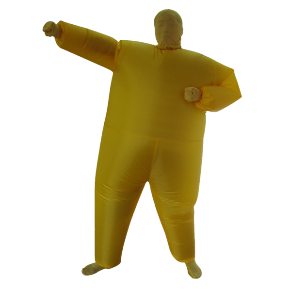 Inflatable Costume Yellow Fancy Dress Fan Operated Suit Unisex One Size Lightweight