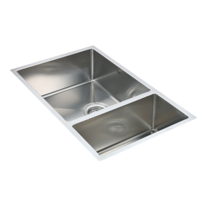 Double Bowl Kitchen Sink 715x440mm Stainless Steel Undermount Topmount Waste