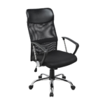 Ergonomic Office Chair Adjustable Mesh PU Leather Black Executive 112 121cm