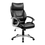 Executive Office Chair Padded PU Leather Ergonomic Lumbar Support Black 120kg