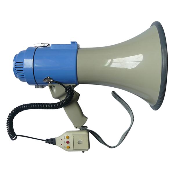 25W Portable Megaphone Loudspeaker Voice Recorder Siren PA System 0.7km Range