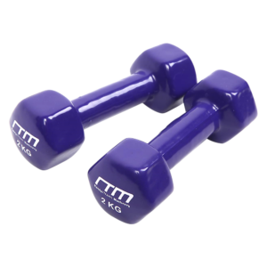 2kg Hex Dumbbell Set PVC Coated Hand Weights Home Fitness Equipment Pair