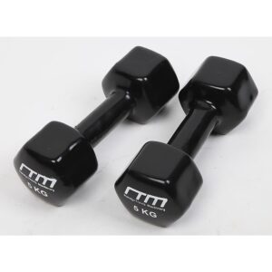 5kg Hex Dumbbell Set PVC Coated Hand Weights Home Gym Fitness Equipment Pair