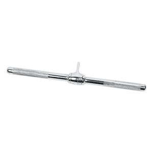 Revolving Straight Bar Cable Attachment Knurled Grip 47cm Heavy Duty Steel