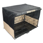 Large 2 Door 36 Dog Crate Foldable Metal Mesh w/ Waterproof Cover