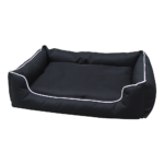 Waterproof Heavy Duty Dog Bed 60x48cm Outdoor Indoor Pet Cushion Black