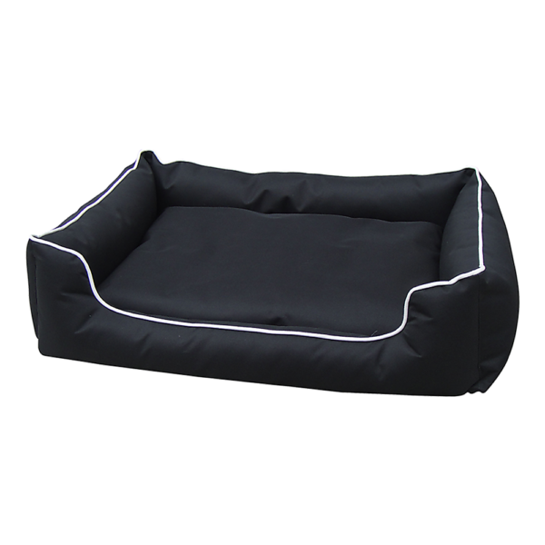 Waterproof Heavy Duty Dog Bed 60x48cm Outdoor Indoor Pet Cushion Black