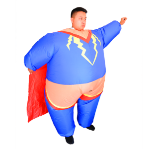 Inflatable Super Hero Costume Adult One Size Fan Operated Terylene Suit