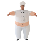 Inflatable Chef Costume Adult Fan Operated Lightweight Party Suit One Size