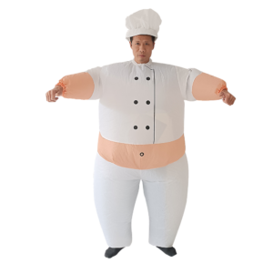 Inflatable Chef Costume Adult Fan Operated Lightweight Party Suit One Size