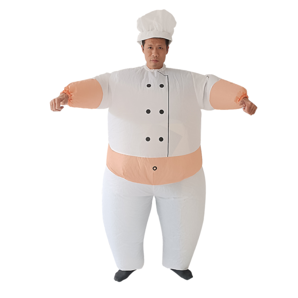 Inflatable Chef Costume Adult Fan Operated Lightweight Party Suit One Size