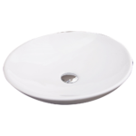 Ceramic Oval Countertop Basin Vanity Sink White 500x430x100mm  3