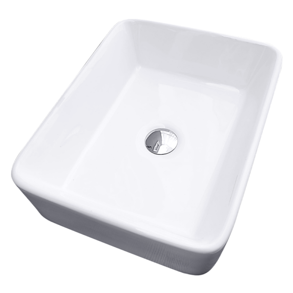 Ceramic Vanity Basin Square Above Counter 480x380mm White Bathroom Sink