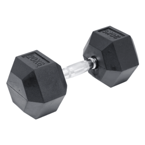 20KG Hex Dumbbell Rubber Coated Ergonomic Handle Gym Weight