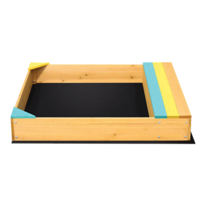 Kids Wooden Sandbox Outdoor Play Sandpit with Storage Seating 102x96x15.5cm