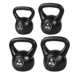 Kettlebell Set 4pcs 20KG Weight Training Muscle Building Black