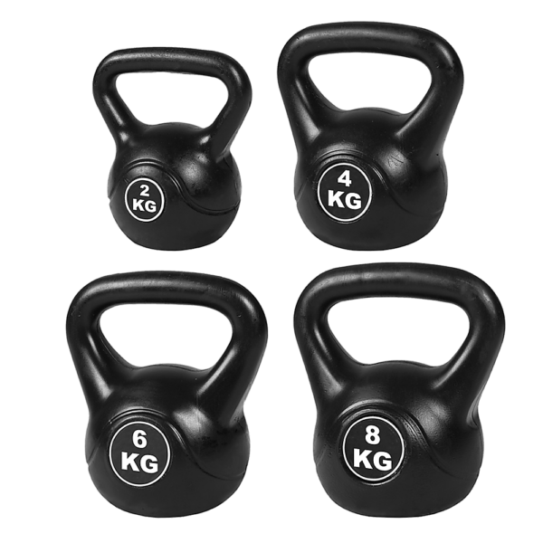 Kettlebell Set 4pcs 20KG Weight Training Muscle Building Black