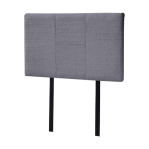 Single Bed Grey Linen Headboard Adjustable 980x560mm Elegant Stitched Design