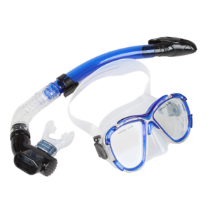 Adult Snorkel Set Panoramic View Hypoallergenic Tempered Glass Age 8+