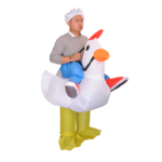 Inflatable Chicken Costume Fan Operated Lightweight One Size Party Suit