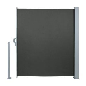 Retractable Side Awning 1.8x3M UV Resistant Privacy Screen Grey Polyester