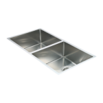 Stainless Steel Kitchen Sink 865x440mm Double Bowl Undermount Topmount with Waste