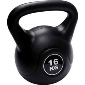 16KG Kettlebell Fitness Training Weight Gym Endurance Muscle Tone Black 26x31cm